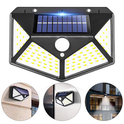 Luminária Solar Inteligente com 4 Placas e 100 LEDs